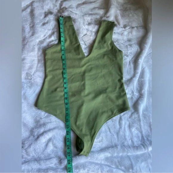 NWT Free People | Keep It Sleek Bodysuit in Oasis Green Size XL - Picture 6 of 7